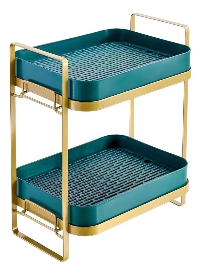 Kitwe Double Layer Coffee Mug Holder for Countertop Large Capacity Tea Cup Storage Rack, Coffee Mug Storage Organizer Shelf, Coffee Mug Stand Rack with Drain Tray for Home Kitchen - Image 4